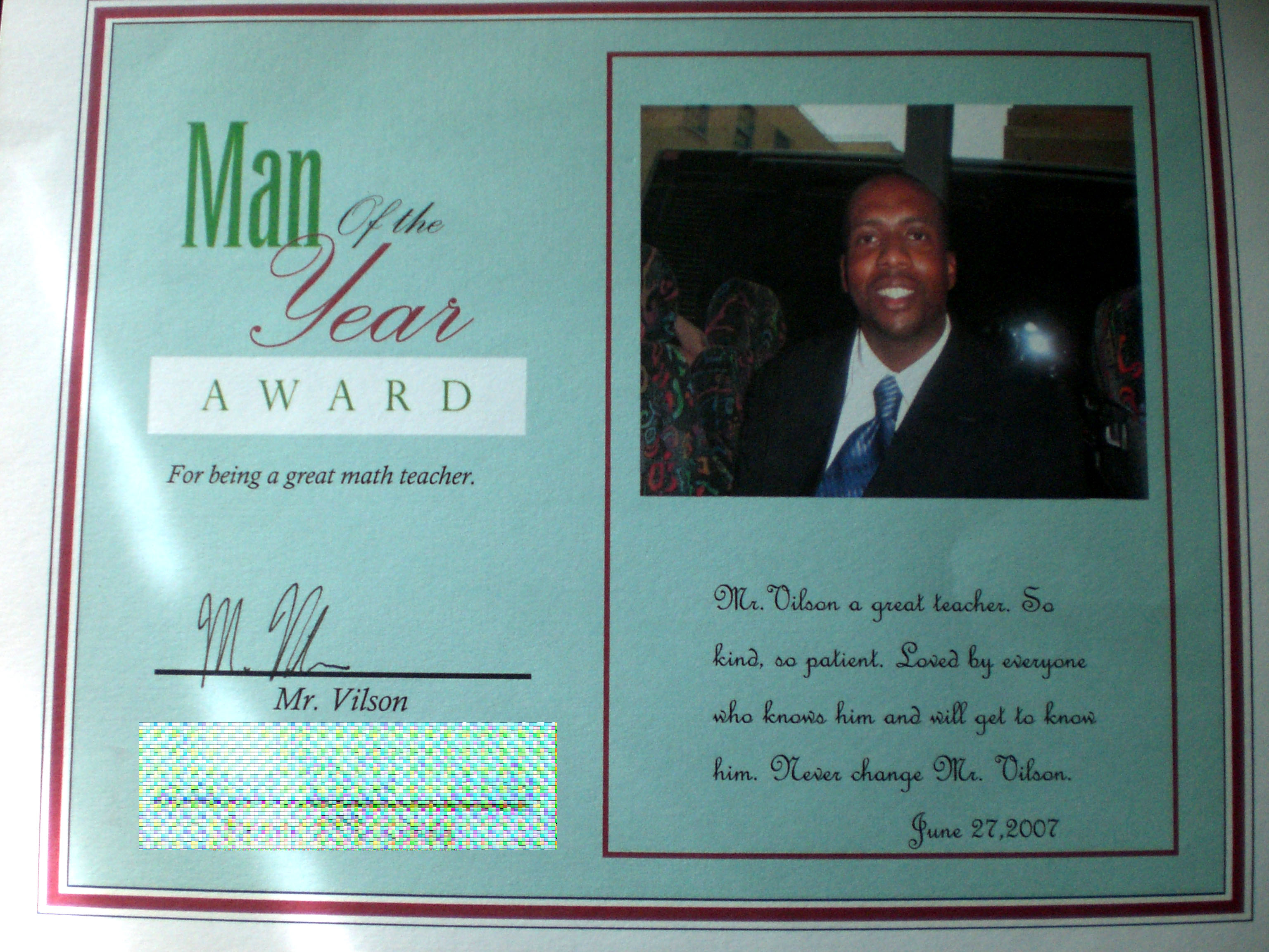 Man of the Year Award
