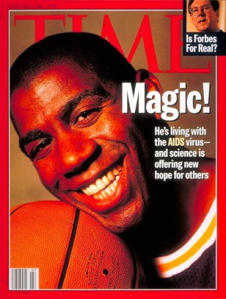 magicjohnsontime Magic Johnson on Time Magazine, February 12th, 1996