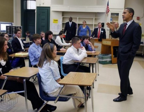 ObamaInSchool